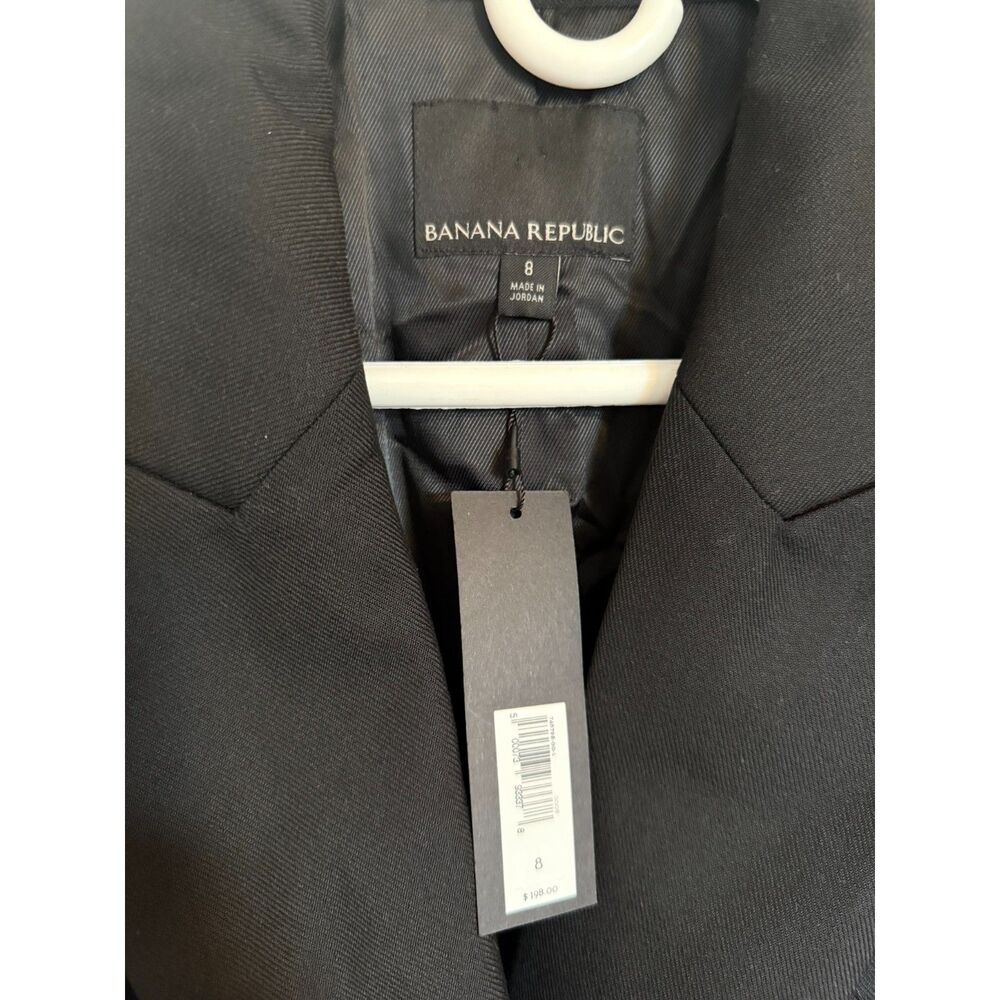 Banana Republic NWT Black Double Breasted Captain Blazer Military Preppy Chic - Picture 2 of 7